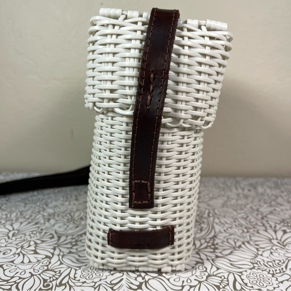 Fibra by Lamulticolor recycled white plastic and leather shoulder bag - Picture 3 of 13